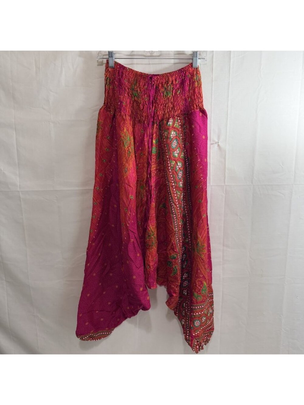 Bangkok Pants Bohemian Harem Bright Pink Pants One Size